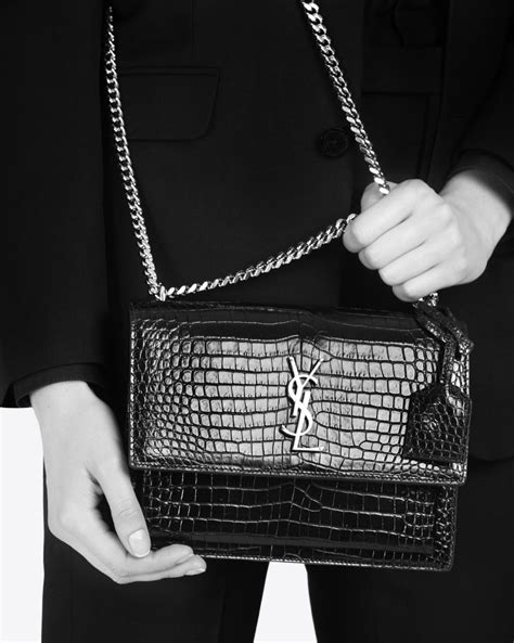 ysl sunset medium italy|ysl sunset bag crocodile.